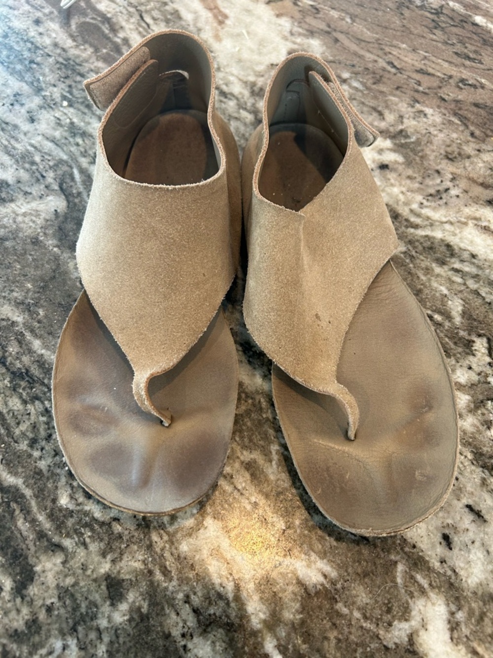 Pedro Garcia Beige Suede Thong Sandals PROJECT SHOES major wear size 41
